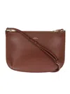 Apc A.p.c. Brown Leather Shoulder Bag In Brown