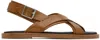 Apc Brown Lou Sandals In Cad Hazelnut