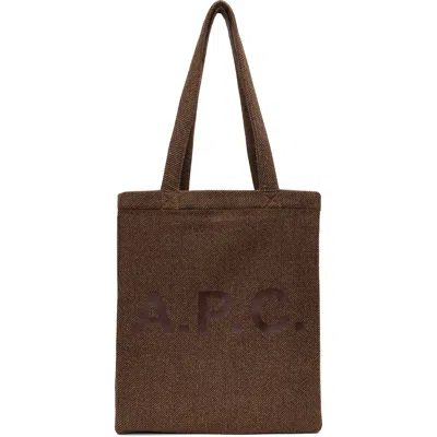 A.p.c. Brown Lou Tote In Caa Brown