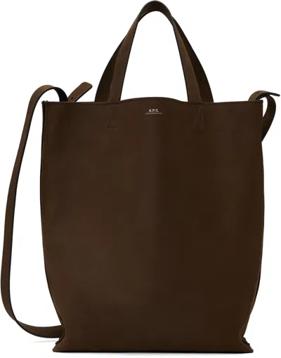 Apc Brown Maiko Medium Shopping Tote In Caa Brown