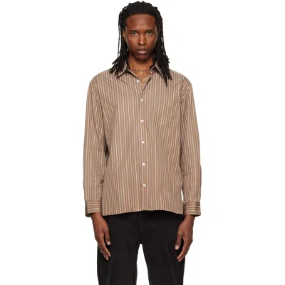A.p.c. Brown Malo Logo Shirt In Cad Hazelnut