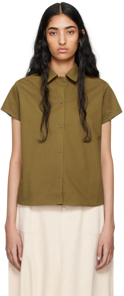 Apc Brown Marina Shirt In Cag Tobacco