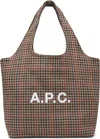 Apc Brown Ninon Tote In Multi