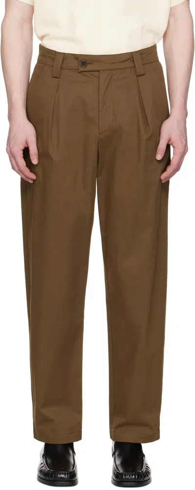Apc Brown Renato Trousers In Caa Brown