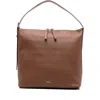 Apc Brown Leather Vera Shoulder Bag A.p.c. In Burgundy