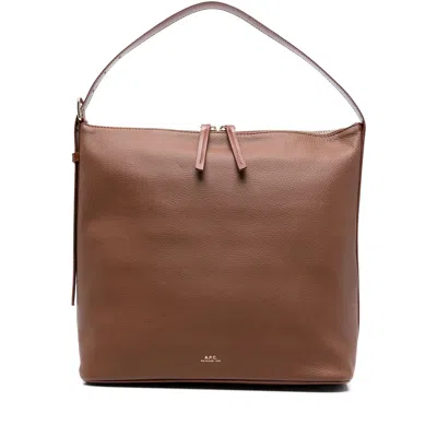APC A.P.C. BROWN SHOULDER BAGS WOMEN