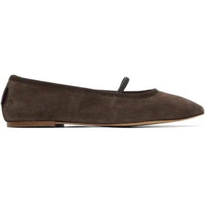 A.p.c. A. P.c. Split Leather Ballet Flats Us 5 Chestnut Brown
