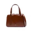 Apc A.p.c. Structured Shoulder Bag With Top Zip Closure In Brown