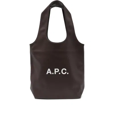 Apc A.p.c. Brown Tote Bags Women