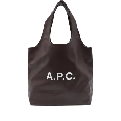 Apc A.p.c. Brown Tote Bags Women