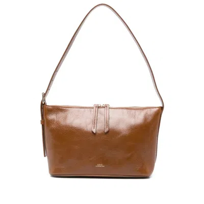Apc A.p.c. Brown Tote Bags Women