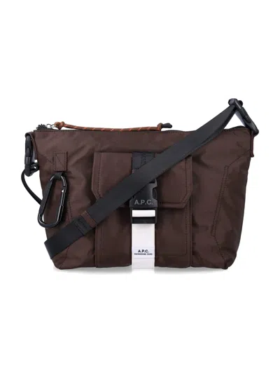 Apc A.p.c. Brown Treck Shoulder Bag