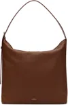 Apc Brown Leather Vera Shoulder Bag A.p.c. In Brown