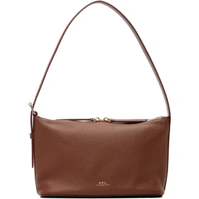 A.p.c. Brown Vera Shoulder Bag In Cad Hazelnut