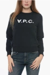 APC BRUSHED COTTON CREW-NECK SWEATSHIRT WITH CONTRASTING LOGO