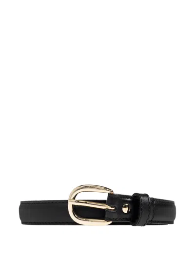 Apc Buckle-fastening Leather Belt In Black