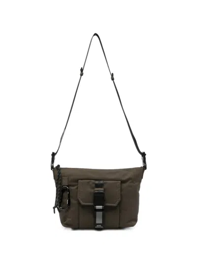 A.p.c. Buckle-fastening Messenger Bag In Red