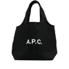 Apc A.p.c. Black Canvas Ninon Shopping Bag