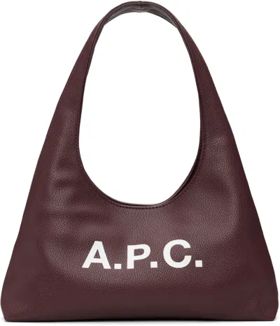Apc Burgundy Baby Ninon Shoulder Bag