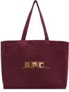 Apc Burgundy Lunar New Year 2025 Diane Shopping Tote In Gae Vino