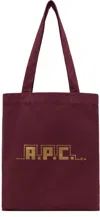 Apc Burgundy Lunar New Year 2025 Lou Tote In Gae Vino