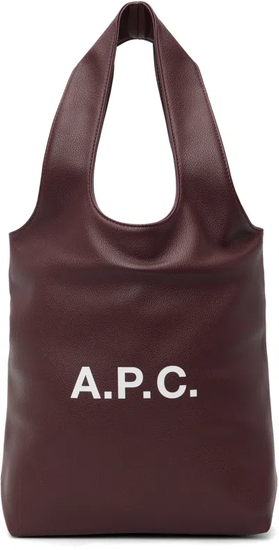 Apc Burgundy Ninon Small Tote