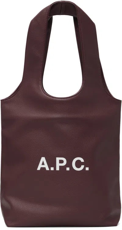 Apc Burgundy Ninon Small Tote