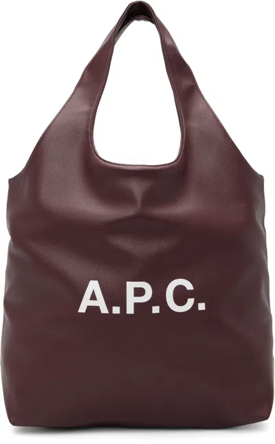 Apc Burgundy Ninon Tote