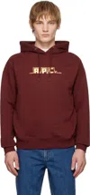 Apc Burgundy Snake Hoodie In Gac Burgundy