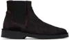 Apc Burgundy Theodore Ankle Boots In Gae Vino