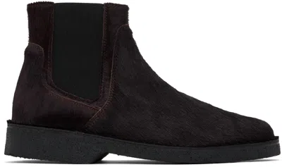 Apc Burgundy Theodore Ankle Boots In Gae Vino
