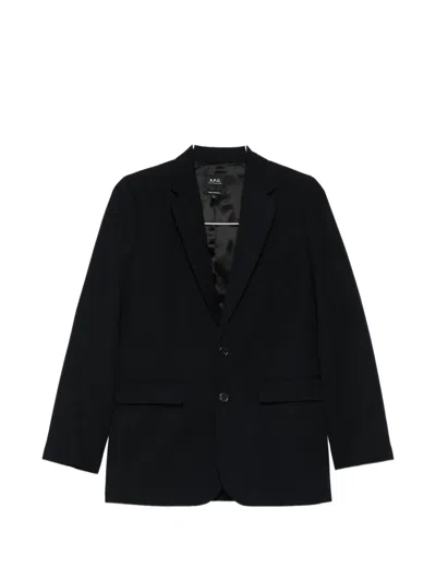 Apc Button Blazer In Black