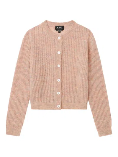 Apc Button-down Cardigan In Brown