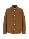 Apc Button Down Jacket In Brown