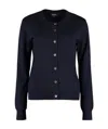 Apc Button-down Knit Cardigan In Black
