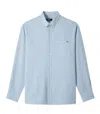 Apc A.p.c. Button-down Shirt In Bleu Clair With Logo In Blue