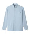 Apc A.p.c. Button-down Shirt In Bleu Clair With Logo