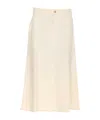 Apc Off-white Laurie Denim Midi Skirt In White