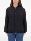 Apc Boxy Black Jacket With Snap-button Closure In Black