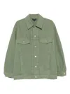 Apc Button-fastening Flap-pocket Jacket In Green
