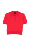 A.p.c. Button Short-sleeve Polo Shirt In Red