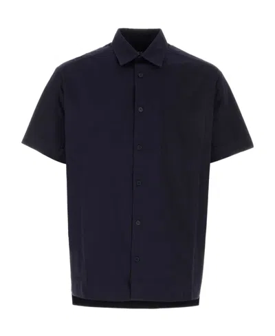 Apc Button-up Cotton Shirt In Black