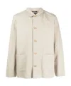Apc Kerlouan Beige Jacket With Classic Collar And Front Button Closure In Cotton Man In White