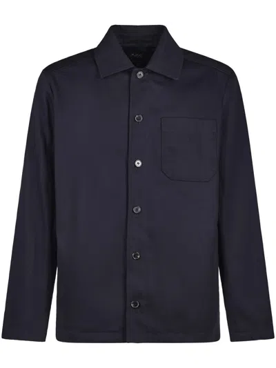 APC BUTTON-UP JACKET WITH STRUCTURED COLLAR AND CHEST POCKET