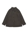 A.p.c. Buttoned Check Coat In Brown