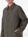 Apc Buttoned Checked Coat In Multi