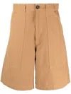 Apc Elasticated-waist Cotton Shorts In Brown