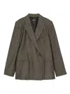 Apc Buttoned Double-breasted Jacket In Brown