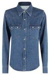 APC BUTTONED LONG-SLEEVED DENIM TOP