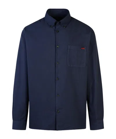 Apc A.p.c. Mateo Oversize Button-down Shirt In Navy